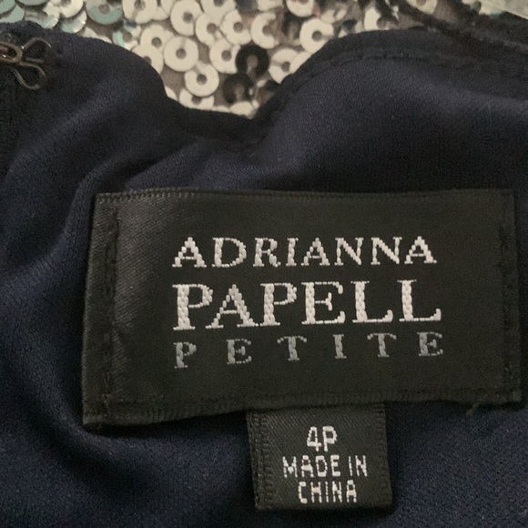 Navy  Party Dress with Embellished Skirt - Picture 4 of 4